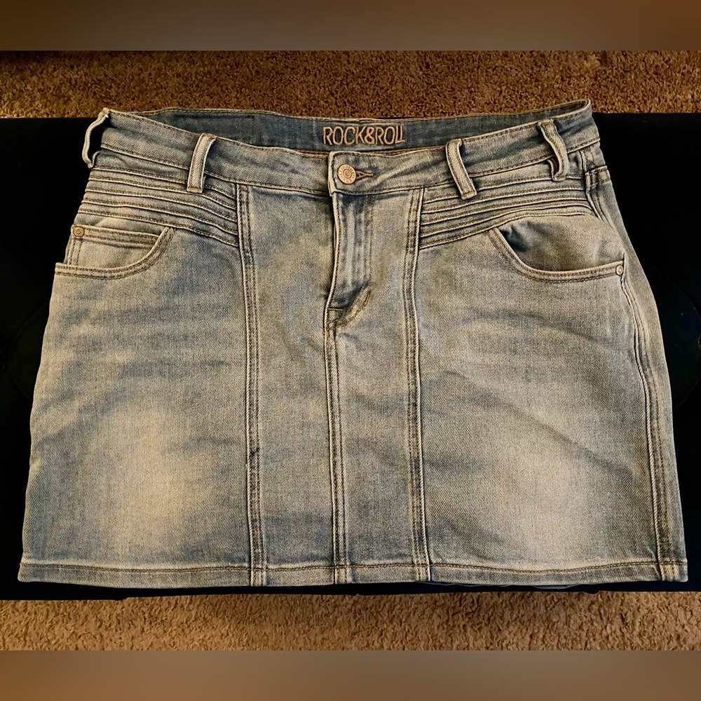 Rock & Roll denim skirt